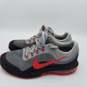 Nike Air‎ Max Dynasty 2 859575-004 Gray Red Running Shoes Kids 5Y